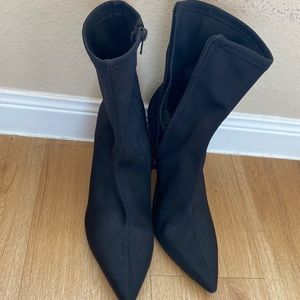 womens ankle high black booties from jeffery campbell